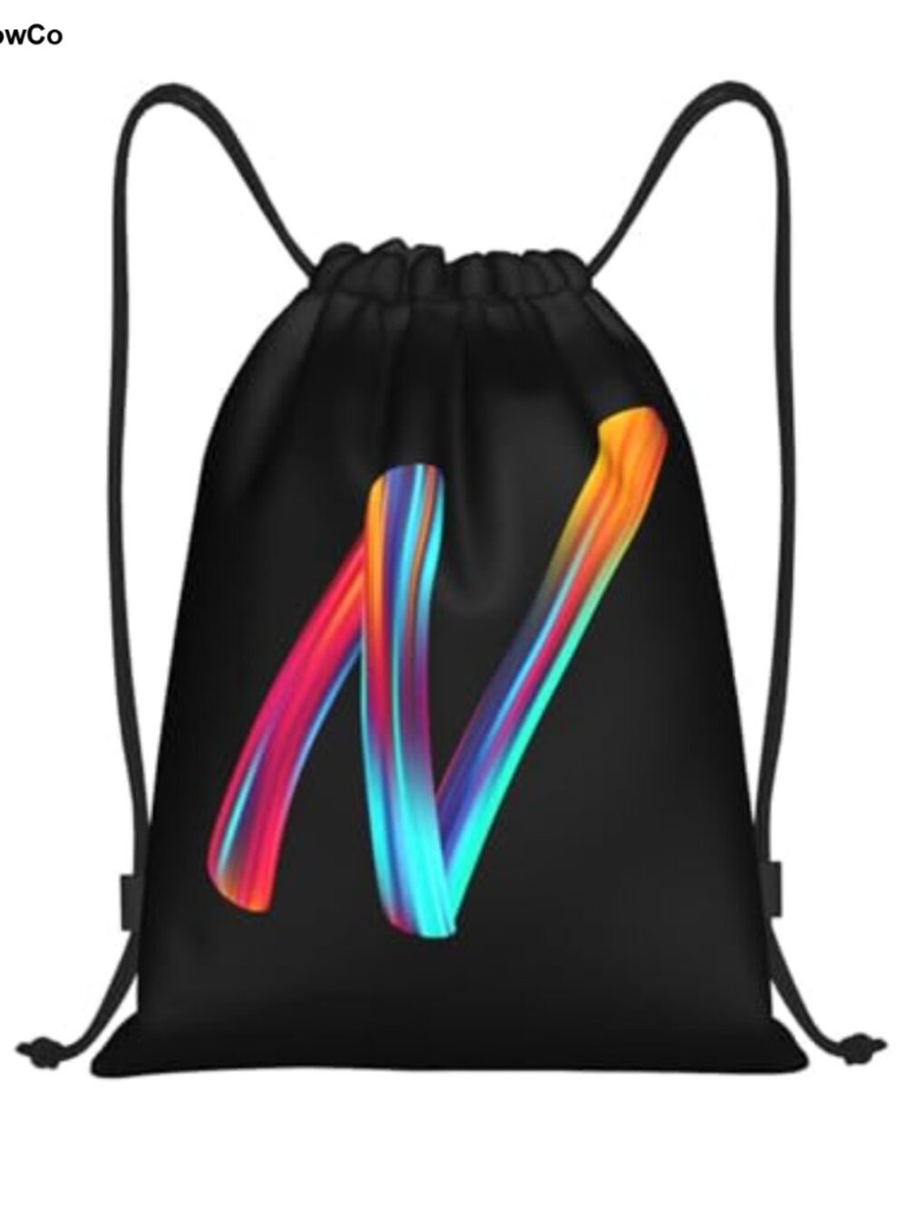 Drawstring Backpack Sackpack Water Resistant Polyester Gym Travel Bag